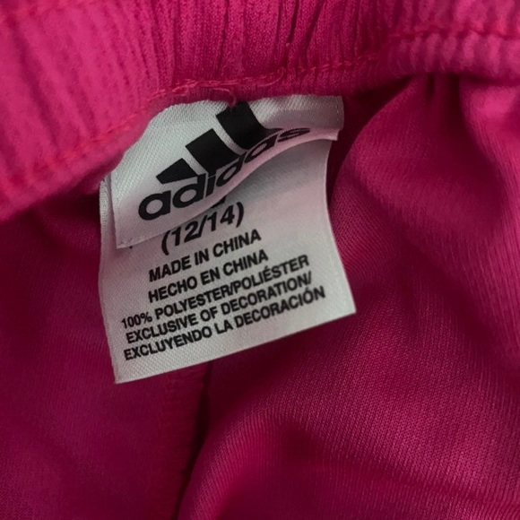 Black and Pink Children’s large adidas shorts, like new - Picture 3 of 5